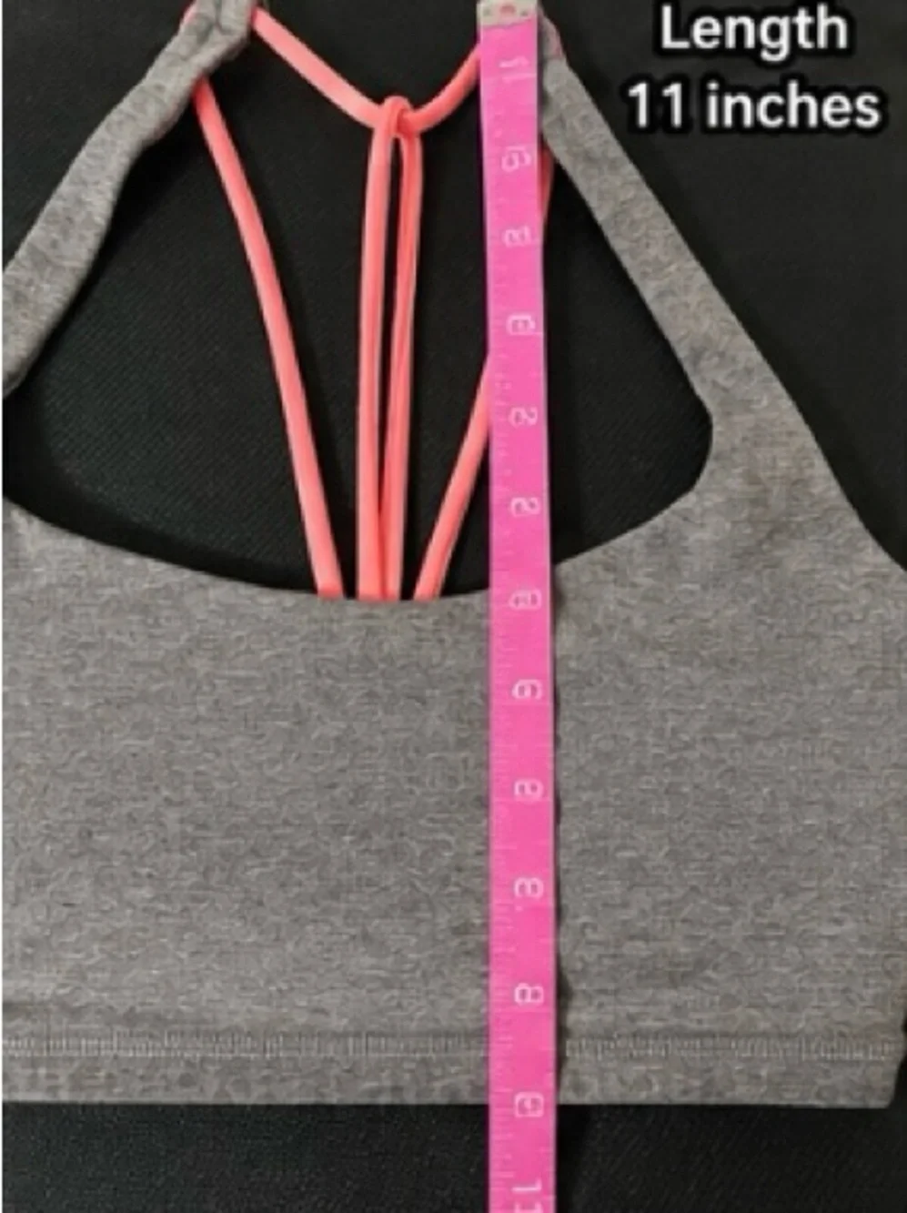 Lululemon Strappy Back Sports Bra | Heather Gray Pink Athleisure Size Small 045